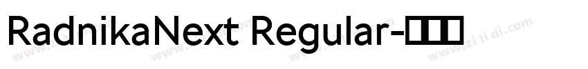 RadnikaNext Regular字体转换